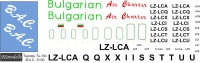 Декаль Туполев Ту-154 Bulgarian Air Charter 1\100