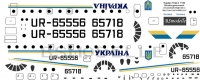 Tupolev Tu-134 Ukraine government decal 1\144