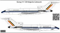 Декаль Боинг 727-100 Бельгийские ВВС 1\144