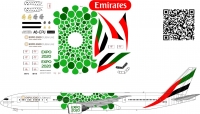 Декаль Боинг 777-300ЕР EXPO 2020 "Зеленый"1\144