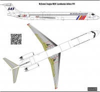 McDonnel Douglas MD81 SAS classic decal 1\144