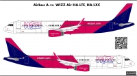 Декаль Эйрбас А-321 Wizz Air 1\144