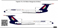 Декаль Туполев Ту-154 Малев 1\144