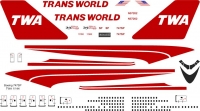 Boeing 747SP TWA decal 1\144