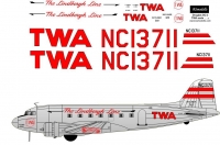 Декаль Дуглас ДС3 TWA Lindberg Line 1\144