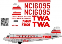 Декаль Дуглас ДС3 TWA  1\144