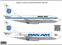 Декаль Боинг 737-200 Pan Am   1\144