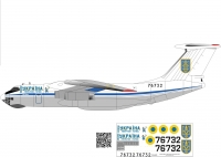 Декаль Ильюшин Ил-76ТД ВВС Украины 76732 1\72