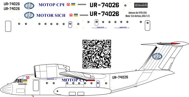 Antonov An-74 TK200 Motor Sich 1\72 decal