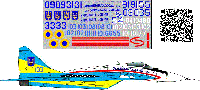 Mikoyan Gurevitch Mig-29 Ukrainian Falcons decal 1\72