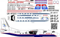 Antonov An-24, An-26 AIR URGA decal 1\72