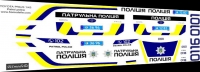 Декаль Тойота Приус Полиция масштаб 1\43