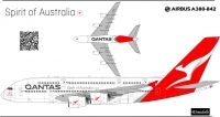 Декаль Эйрбас А380 Qantas 1\144