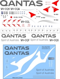 Декаль Эйрбас А380 Qantas 1\144