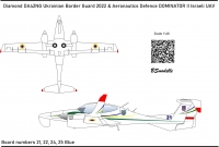 Diamond DA40, DA42NG Ukrainian Border Guard decal 1\48