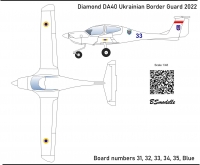 Diamond DA40, DA42NG Ukrainian Border Guard decal 1\48