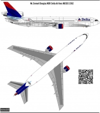 Декаль Мак Доннл Дуглас МД11 Дельта Эйрлайнз 1\144