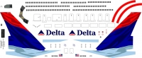Декаль Мак Доннл Дуглас МД11 Дельта Эйрлайнз 1\144
