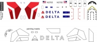 Декаль Боинг-737-800 Delta Airlines 1\144