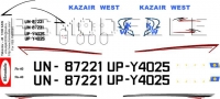 Yakovlev Yak-40 Kaz Air West decal 1\100