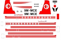 Декаль  Фоккер  F27 Малазиан Эйрлайн Систем масштаб 1\72