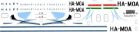 Декаль Ильюшин Ил-18 Malev 1\72