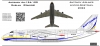 Декаль Антонов Ан-124 Руслан Авиалинии Антонова 1\144