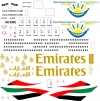 Декаль Эйрбас А340-500 Emirates A6-ERE 1\144