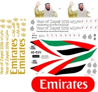 Airbus A-380 Emirates 2018 Decal 1\144