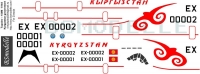 Tupolev Tu-154M Kyrgyzstan government decal 1\144