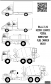 KrAZ-250, MAZ-5551, GAZ-3302 decal scale 1\43